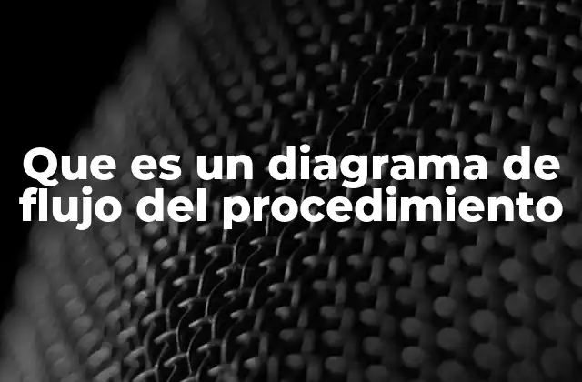 Que es un Diagrama de Flujo Del Procedimiento