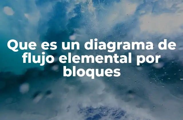 Que es un Diagrama de Flujo Elemental por Bloques 2 Cómo se utiliza para representar procesos complejos