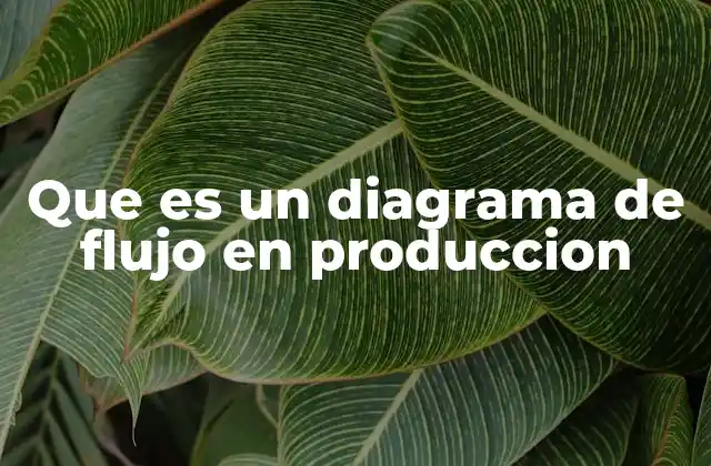 Que es un Diagrama de Flujo en Produccion