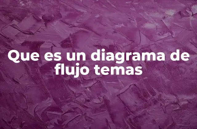 Que es un Diagrama de Flujo Temas