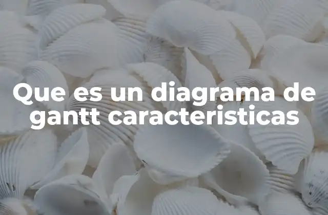 Que es un Diagrama de Gantt Caracteristicas