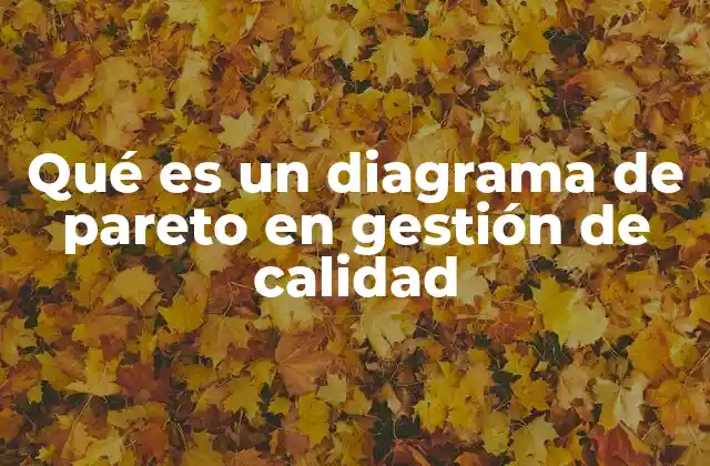 Qué es un Diagrama de Pareto en Gestión de Calidad