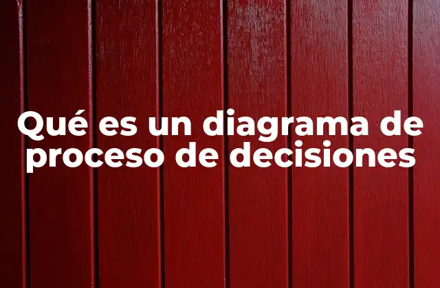 Qué es un Diagrama de Proceso de Decisiones