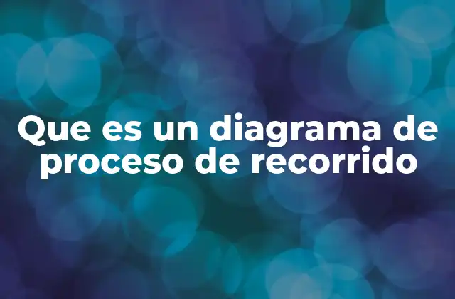 Que es un Diagrama de Proceso de Recorrido