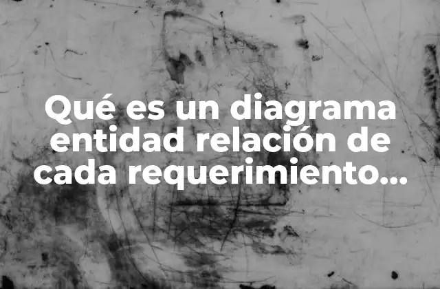 Qué es un Diagrama Entidad Relación de Cada Requerimiento Funcional