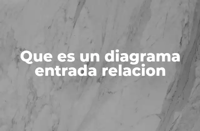 Que es un Diagrama Entrada Relacion