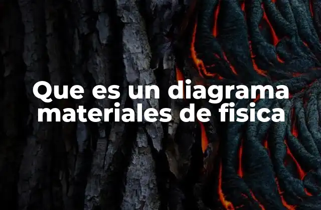 Que es un Diagrama Materiales de Fisica