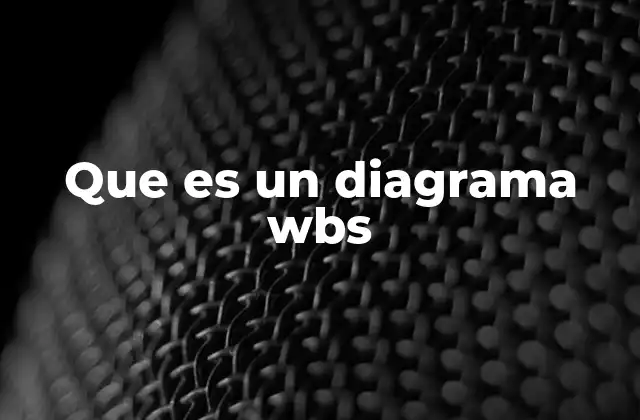 Que es un Diagrama Wbs