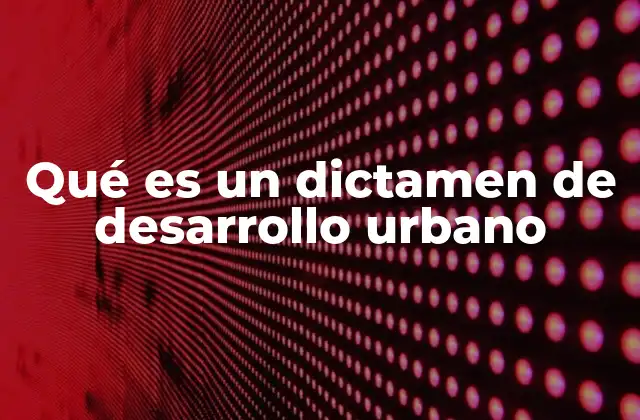 Qué es un Dictamen de Desarrollo Urbano 2 Importancia de los dictámenes en la planificación urbana