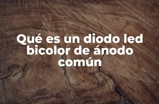 Qué es un Diodo Led Bicolor de Ánodo Común 2 Funcionamiento del diodo LED bicolor de ánodo común