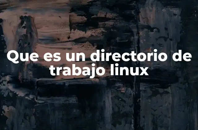 Que es un Directorio de Trabajo Linux
