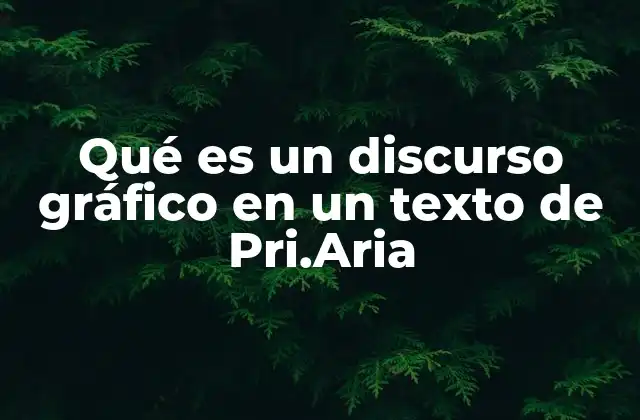 Qué es un Discurso Gráfico en un Texto de Pri.aria