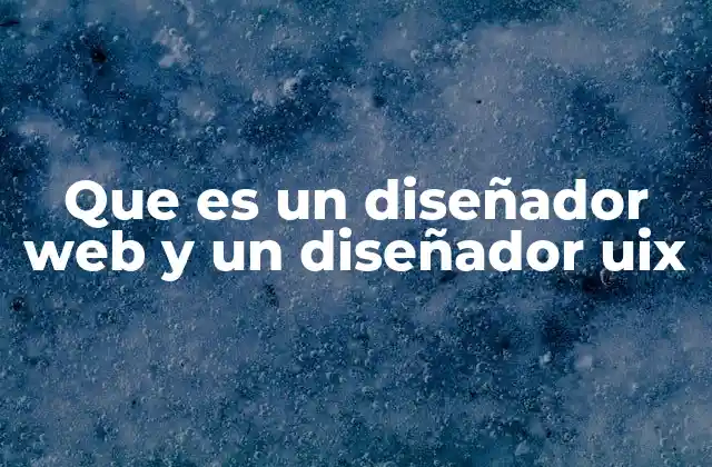 Que es un Diseñador Web y un Diseñador Uix