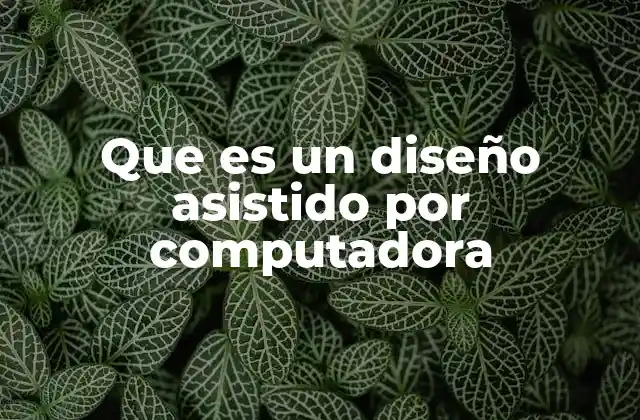 Que es un Diseño Asistido por Computadora