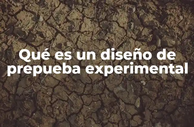 Qué es un Diseño de Prepueba Experimental