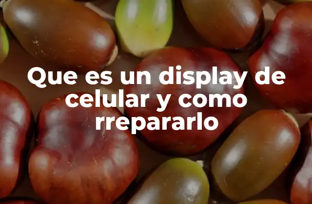 Que es un Display de Celular y como Rrepararlo
