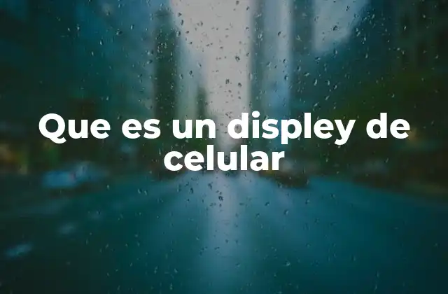 Que es un Displey de Celular
