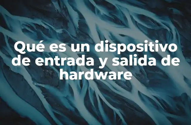 Qué es un Dispositivo de Entrada y Salida de Hardware