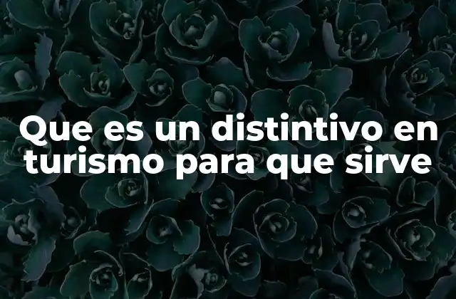 Que es un Distintivo en Turismo para que Sirve