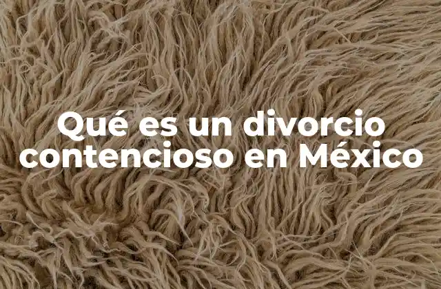 Qué es un Divorcio Contencioso en México