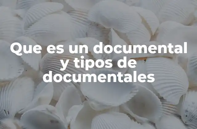 Que es un Documental y Tipos de Documentales