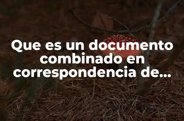 Que es un Documento Combinado en Correspondencia de Word