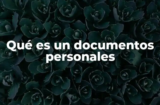 Qué es un Documentos Personales 2 La importancia de los documentos en la vida cotidiana
