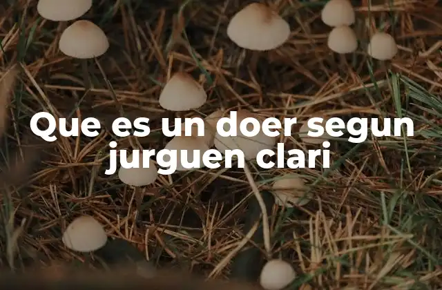 Que es un Doer Segun Jurguen Clari