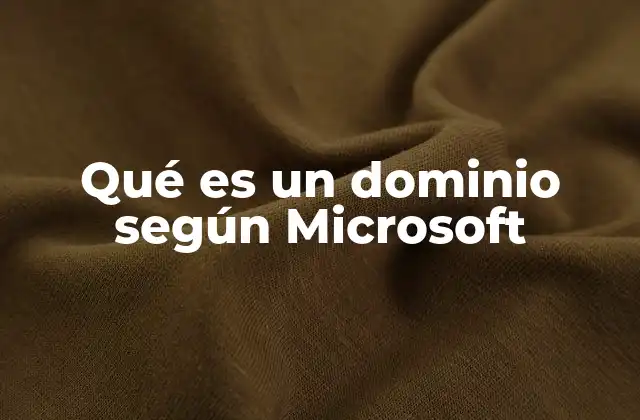 Qué es un Dominio según Microsoft 2 Dominios en la arquitectura de red de Microsoft