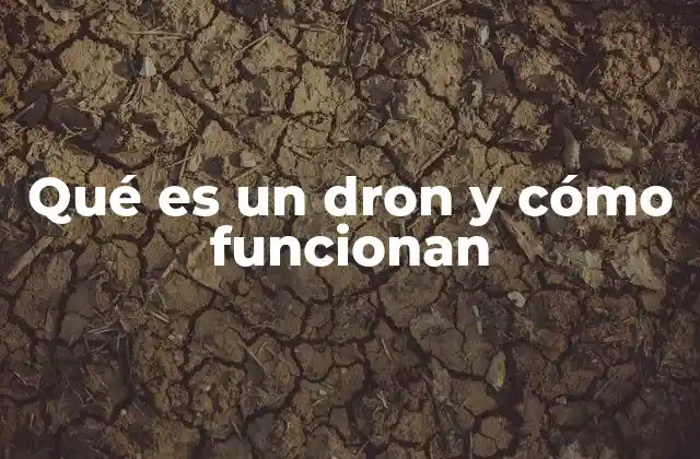 Qué es un Dron y Cómo Funcionan