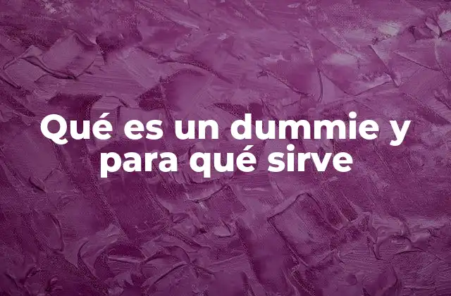 Qué es un Dummie y para Qué Sirve