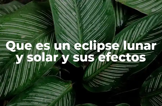 Que es un Eclipse Lunar y Solar y Sus Efectos