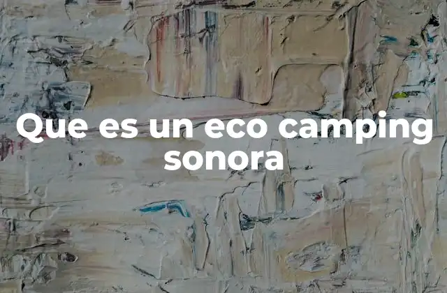 Que es un Eco Camping Sonora 2 La importancia de la experiencia en el desierto