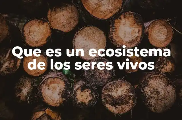 Que es un Ecosistema de los Seres Vivos