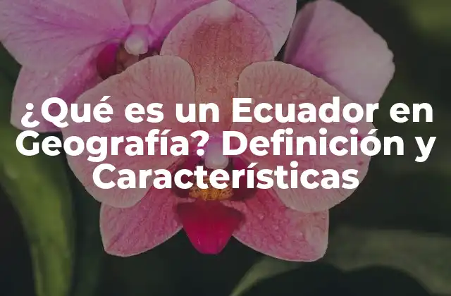 ¿qué es un Ecuador en Geografía? Definición y Características