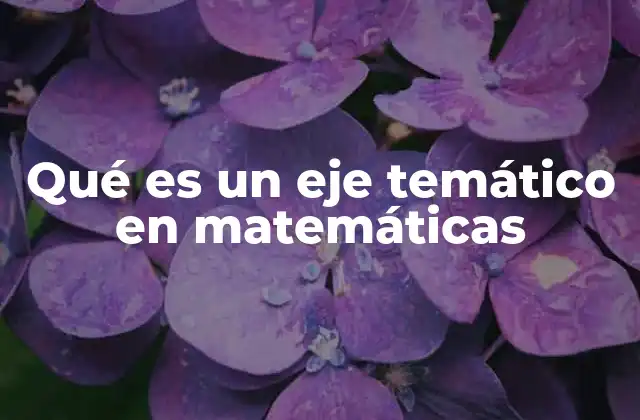 La importancia de los ejes temáticos en la enseñanza matemática