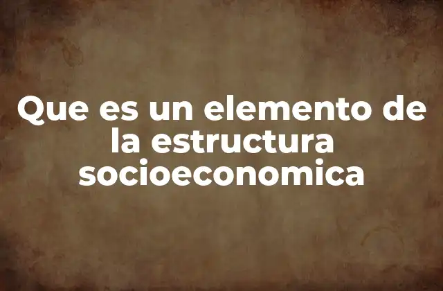 Cómo los elementos de la estructura socioeconómica definen la realidad de una sociedad