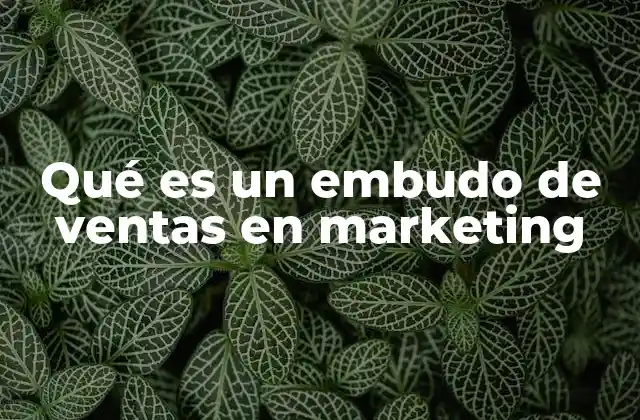 Qué es un Embudo de Ventas en Marketing