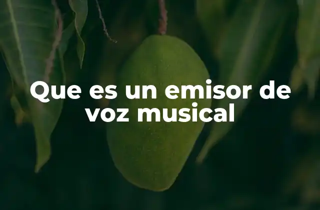 Que es un Emisor de Voz Musical