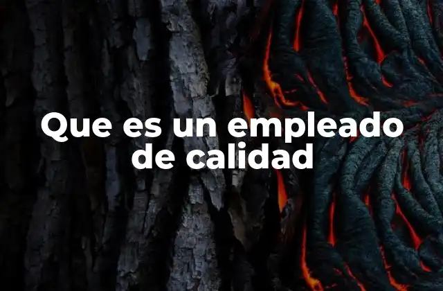 Que es un Empleado de Calidad