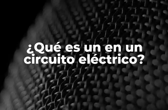 ¿qué es un en un Circuito Eléctrico?