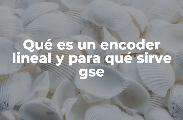 Qué es un Encoder Lineal y para Qué Sirve Gse