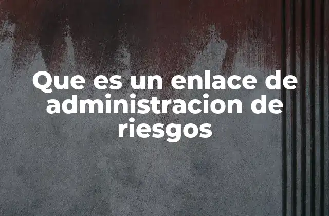 Que es un Enlace de Administracion de Riesgos