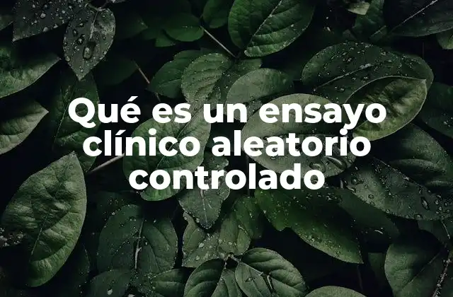 Qué es un Ensayo Clínico Aleatorio Controlado