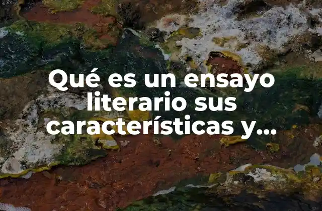 Qué es un Ensayo Literario Sus Características y Funciones