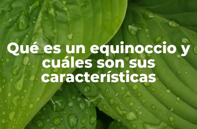 Qué es un Equinoccio y Cuáles Son Sus Características