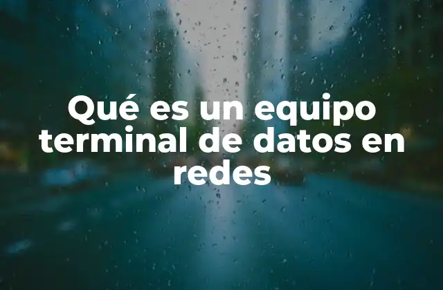 Qué es un Equipo Terminal de Datos en Redes