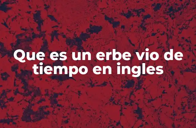 Que es un Erbe Vio de Tiempo en Ingles