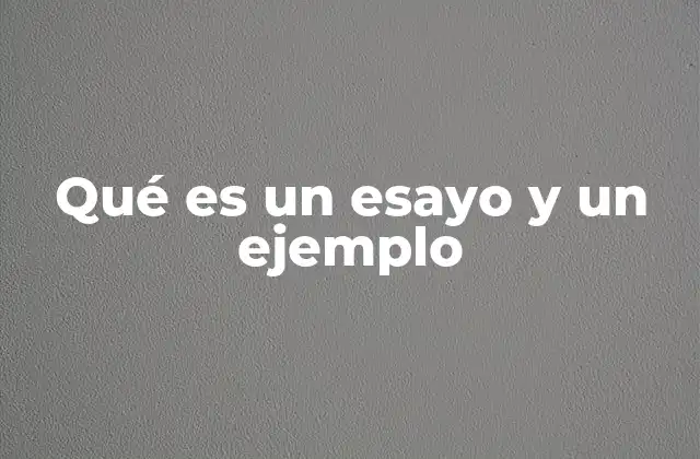 Qué es un Esayo y un Ejemplo 2 La estructura y la importancia del esayo en la educación