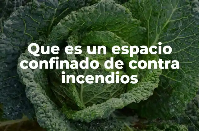 Que es un Espacio Confinado de contra Incendios